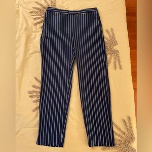 Blue & white pinstripe banana republic dress pants